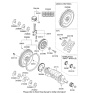 Diagram for 2011 Kia Sportage Piston Ring Set - 230402G200