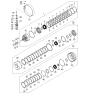 Diagram for 2004 Kia Sorento Transfer Case Output Shaft Snap Ring - 455234C000