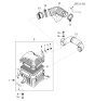 Diagram for 2004 Kia Sorento Air Filter - 281133E000