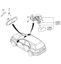 Diagram for 2006 Kia Sorento Car Mirror - 876053E710XX