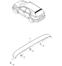 Diagram for 2004 Kia Sorento Spoiler - 872003E000XX