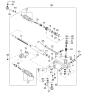 Diagram for 2006 Kia Sorento Rack And Pinion - 577103E000