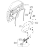 Diagram for 2005 Kia Sorento Window Regulator - 834013E002