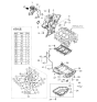 Diagram for Kia K900 Oil Pan Gasket - 215223C100