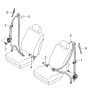Diagram for Kia Amanti Seat Belt - 888403F50126