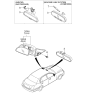 Diagram for 2006 Kia Amanti Car Mirror - 876103F660