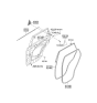 Diagram for 2013 Kia Sorento Door Moldings - 838402P000