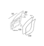 Diagram for 2010 Kia Sorento Door Seal - 821101U000