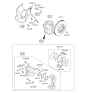 Diagram for Kia Sorento Brake Backing Plate - 517550W000