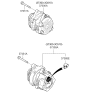 Diagram for 2009 Kia Sorento Alternator - 373003C610