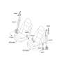 Diagram for 2012 Kia Sorento Seat Belt - 888401U500VA