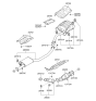 Diagram for 2009 Kia Sorento Muffler - 287101U350