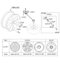 Diagram for Kia Sorento Wheel Cover - 529602G200