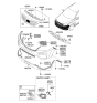 Diagram for 2010 Kia Sorento Bumper - 865111U200