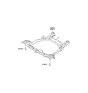 Diagram for Kia Front Cross-Member - 624001U000