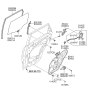 Diagram for 2013 Kia Sorento Window Regulator - 834012P000