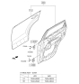Diagram for 2008 Kia Borrego Door Hinge - 793302B020
