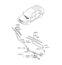 Diagram for Kia Sorento Wiper Pivot - 981001U000