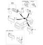 Diagram for Kia Amanti Car Mirror - 851023E200