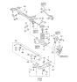 Diagram for 2007 Kia Sedona Sway Bar Bushing - 555134D000