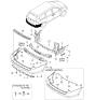 Diagram for 2006 Kia Sedona Bumper - 866114D110