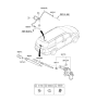 Diagram for 2015 Kia Sedona Wiper Pivot - 98700A9000