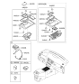 Diagram for 2017 Kia Sedona Shift Indicator - 84654A9500