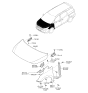 Diagram for 2018 Kia Sedona Fender - 66321A9000