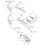 Diagram for 2018 Kia Sedona Windshield Wiper - 98360A9500