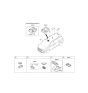 Diagram for 2021 Kia Sedona Interior Light Bulb - 92620A9500DAA