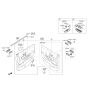 Diagram for 2018 Kia Sedona Door Lock Switch - 93250A9001