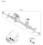 Diagram for Kia Sedona Steering Gear Box - 57700A9550