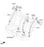 Diagram for 2017 Kia Soul Seat Belt - 89850B2500EQ