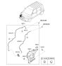 Diagram for 2017 Kia Soul EV Washer Pump - 98610B2000