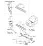 Diagram for Kia Wiper Arm - 98301B2000
