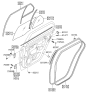 Diagram for 2009 Kia Rondo Weather Strip - 832201D000