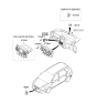 Diagram for 2013 Kia Forte Ambient Temperature Sensor - 972701F100