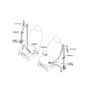 Diagram for 2008 Kia Rondo Seat Belt - 888401D500S8