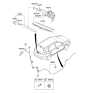 Diagram for 2007 Kia Rondo Wiper Pivot - 987001D000