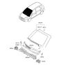 Diagram for 2008 Kia Rondo Windshield - 861101D580