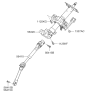 Diagram for 2011 Kia Rondo Steering Shaft - 564001D200