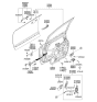 Diagram for 2009 Kia Forte Door Hinge - 793102E000