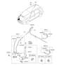 Diagram for 2007 Kia Rondo Windshield Washer Nozzle - 986301D000