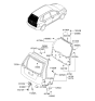 Diagram for 2018 Kia Soul EV Liftgate Hinge - 797101D000