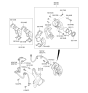 Diagram for Kia Rondo Brake Pad Set - 581011DA00