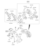 Diagram for 2006 Kia Rondo Brake Caliper - 581101D000