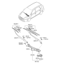 Diagram for 2011 Kia Rondo Wiper Pivot - 981001D000