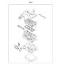 Diagram for 2009 Kia Rondo Cylinder Head Gasket - 2091025C01B