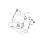 Diagram for Kia EV6 Seat Belt - 89810CV500GYT