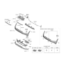 Diagram for Kia EV6 Parking Assist Distance Sensor - 99310CV600KLG